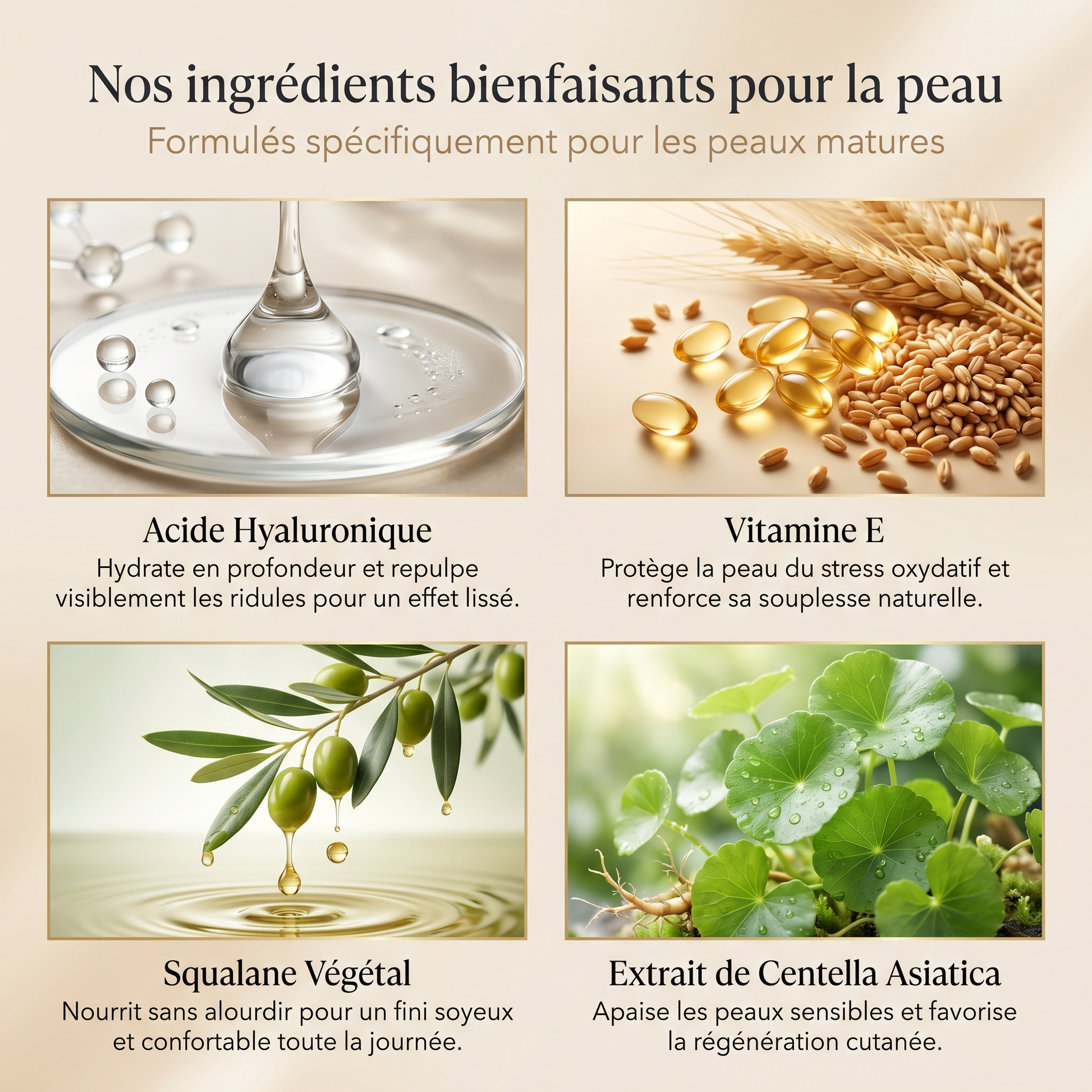 Fond de Teint Fluide 4-en-1 - Ingrédients actifs premium